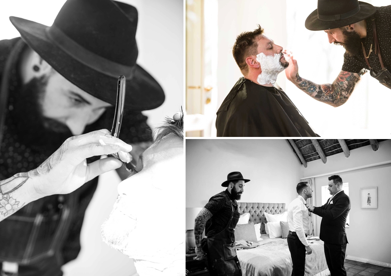 Groom Hot Shave | Credit: Vizion Photography