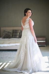 Lace Elizabeth Stockenstrom Wedding Dress | Credit: Karina Conradie
