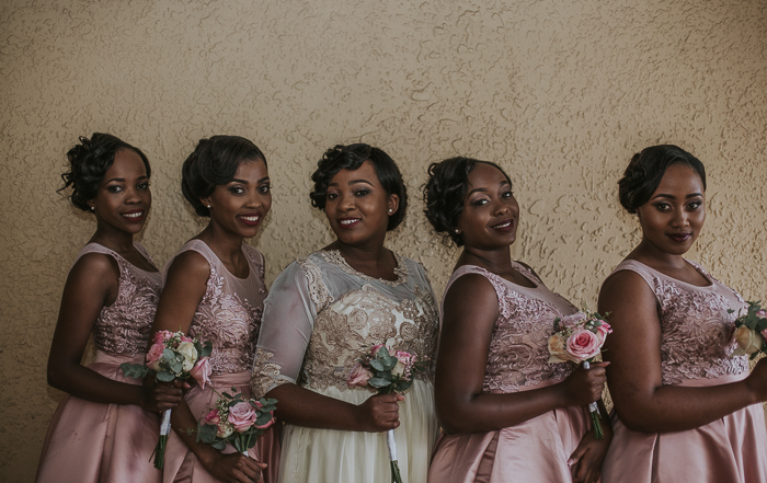 Bridesmaids in Blush Lace | Credit: Thunder & Love