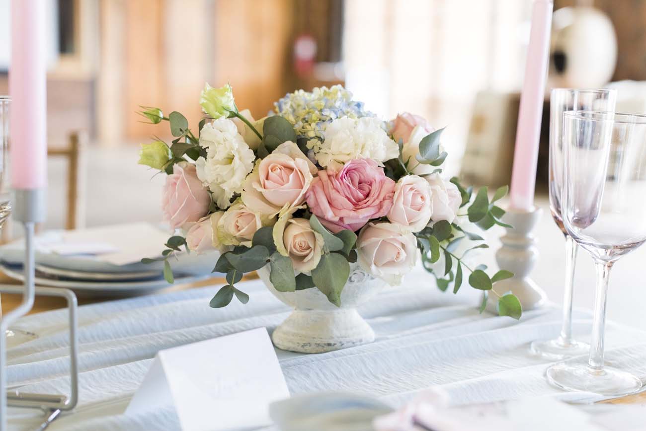 Pastel Wedding Centerpiece | Credit: Jack & Jane Photography