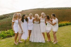 Mismatched White Bridesmaid Dresses | Credit: Kikitography