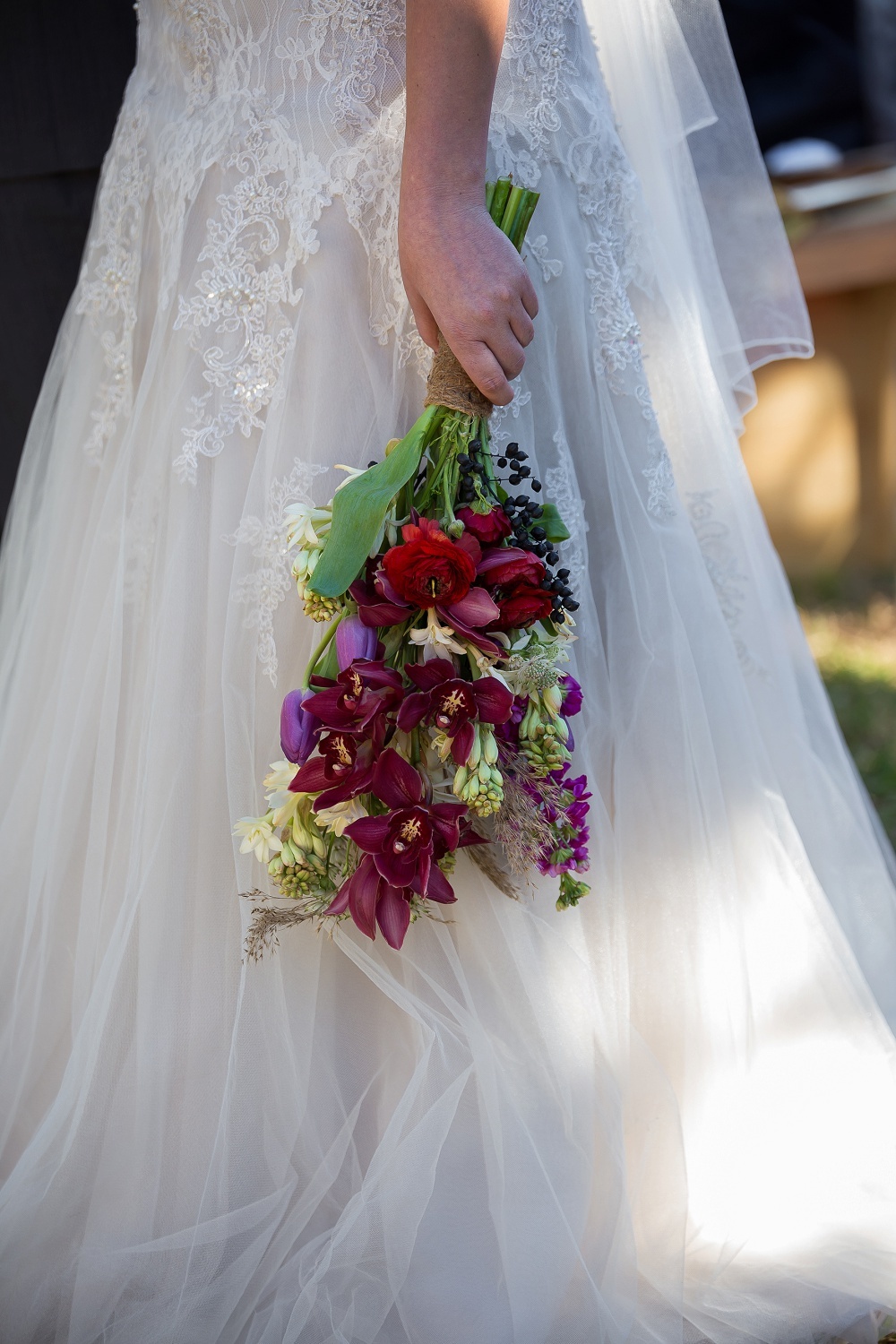 Jewel Tone Wedding Bouquet | Credit: Karina Conradie