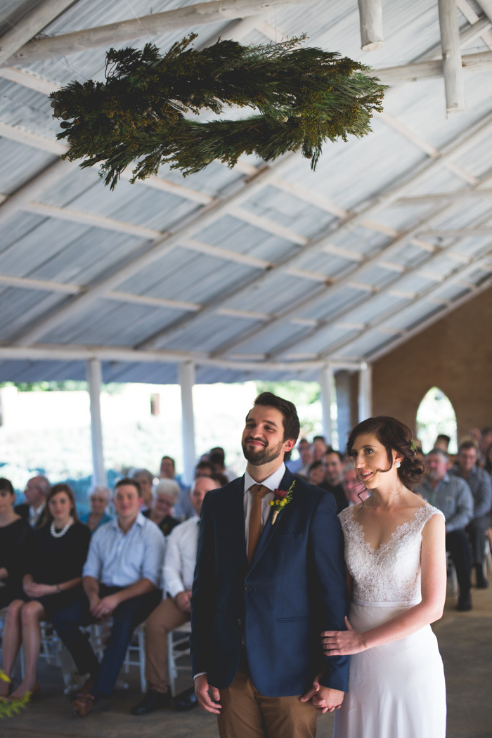 Autumn Greenery DIY Wedding Ceremony | Credit: Those Photos