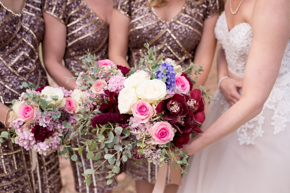 Rose Gold Sequin Bridesmaid Dresses | Credit: Cheryl McEwan