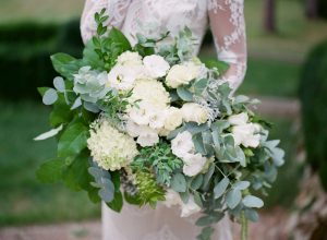 Green and White Organic Bouquet | Credit: Magnolia & Magpie Photography