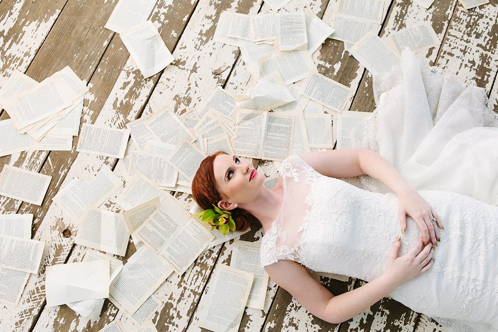 Bride with Book Pages | Credit: Andries Combrink & Runaway Romance