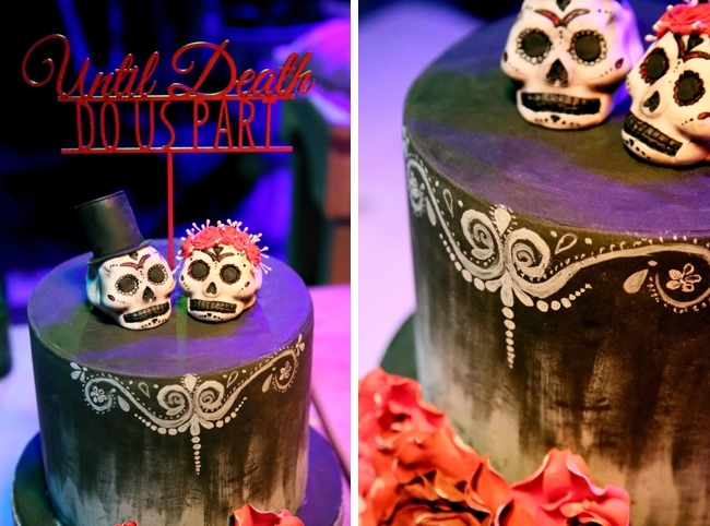 Gothic Wedding Cake Topper | Credit: Hello Love Photography