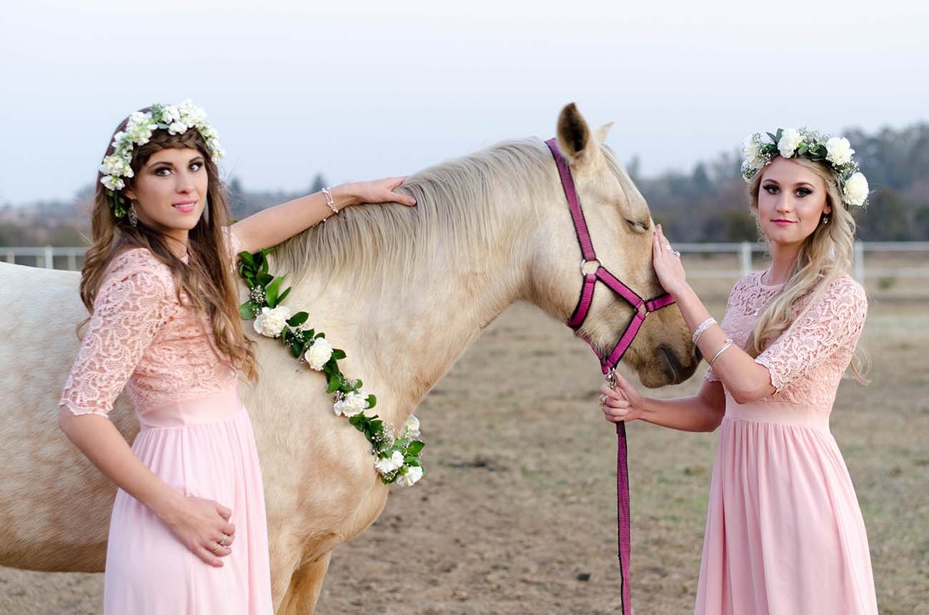 Bridesmaids with Horse | Credit: MORE Than Just Photography
