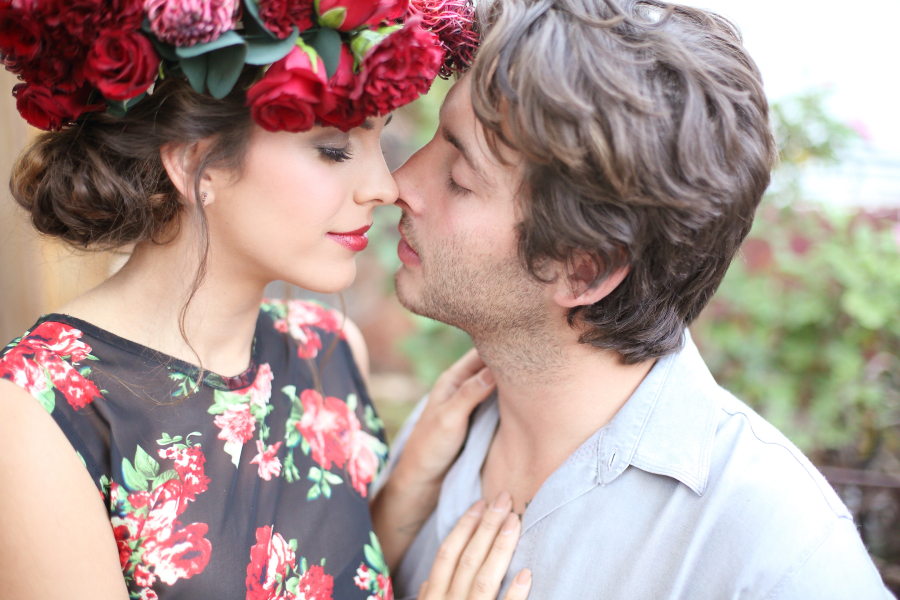 Día De Los Muertos Wedding Couple | Credit: Hello Love Photography