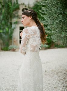 Lace Sleeve Claire Pettibone Dress | Credit: Magnolia & Magpie Photography