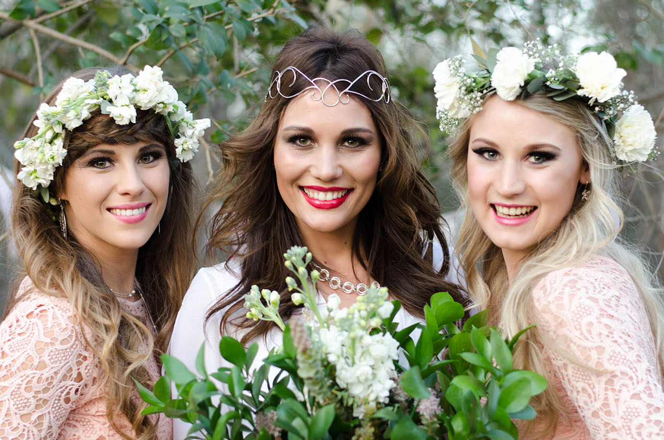 Boho Bride and Bridesmaids | Credit: MORE Than Just Photography