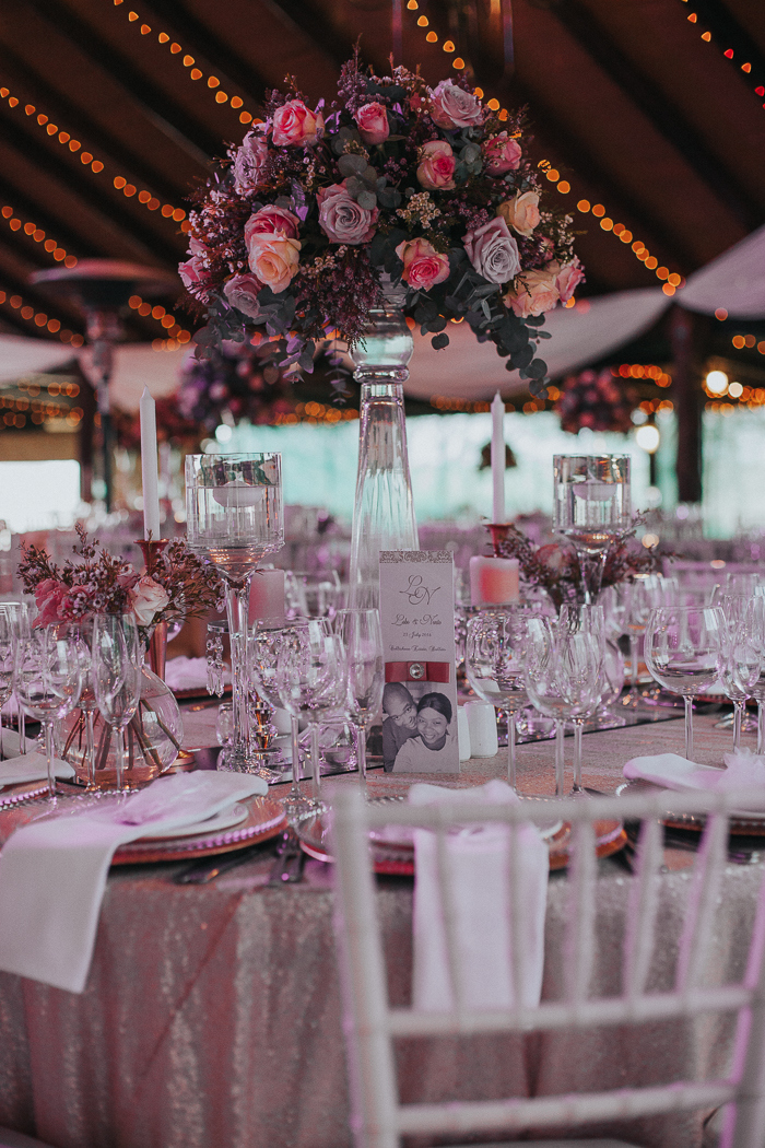 Tall Rose Wedding Centerpiece | Credit: Thunder & Love