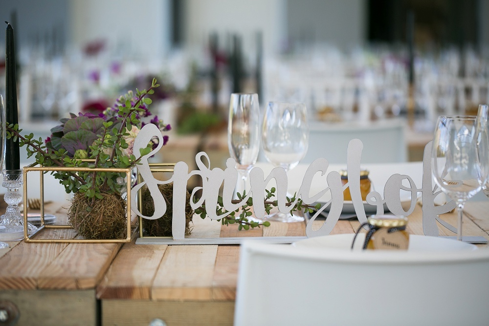 Laser Cut Table Names | Credit: Karina Conradie