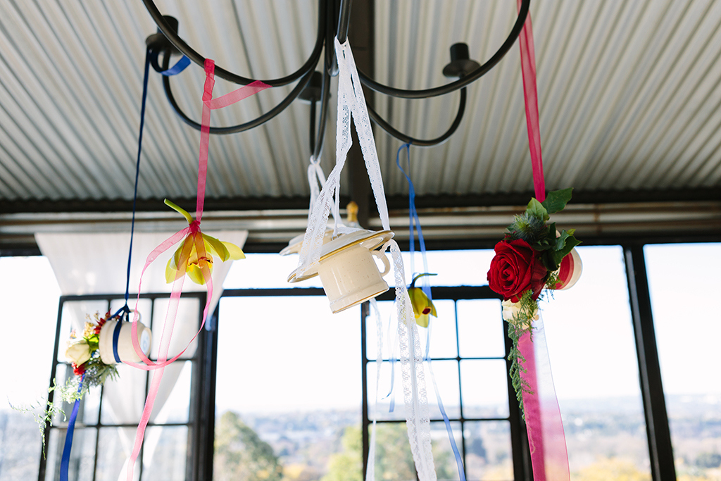 Alice in Wonderland Hanging Teacup Decor | Credit: Andries Combrink & Runaway Romance