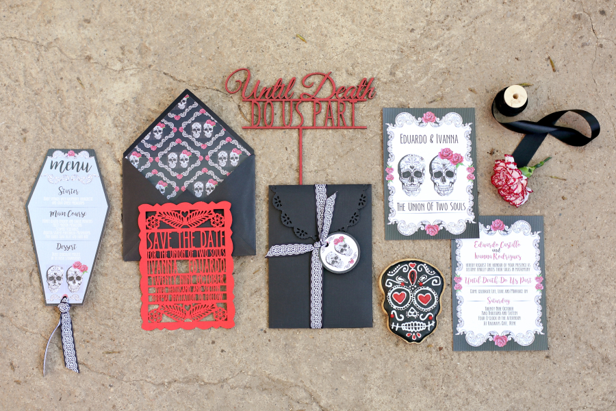 Día De Los Muertos Wedding Invitation Suite | Credit: Hello Love Photography