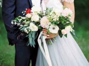 Wedding Bouquet with Ribbon Tie | Credit: Courtney Leigh