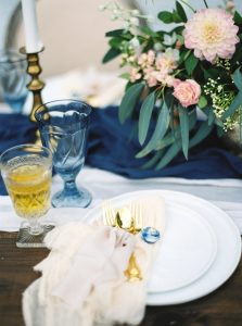Blue & Gold Place Setting | Credit: Courtney Leigh