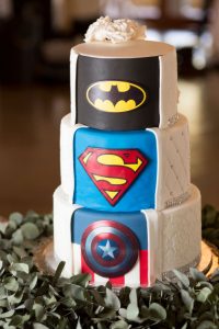 Superhero Surprise Wedding Cake Batman Superman Captain America | Image: Daniel West