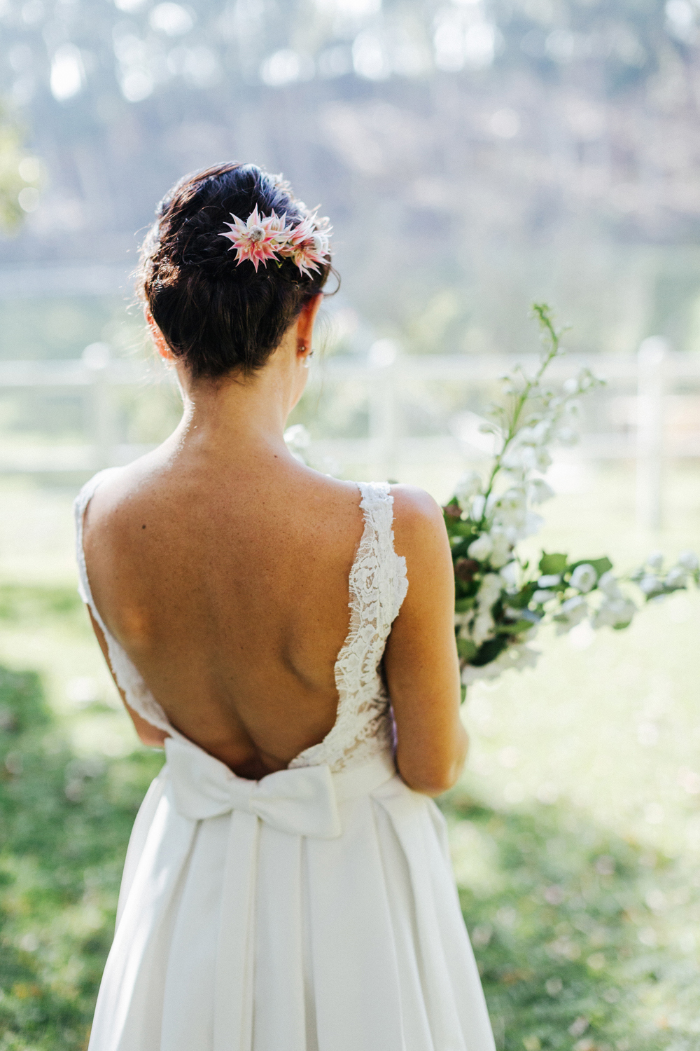 Lace Wedding Dress with Bow Detail | Images: Marli Koen