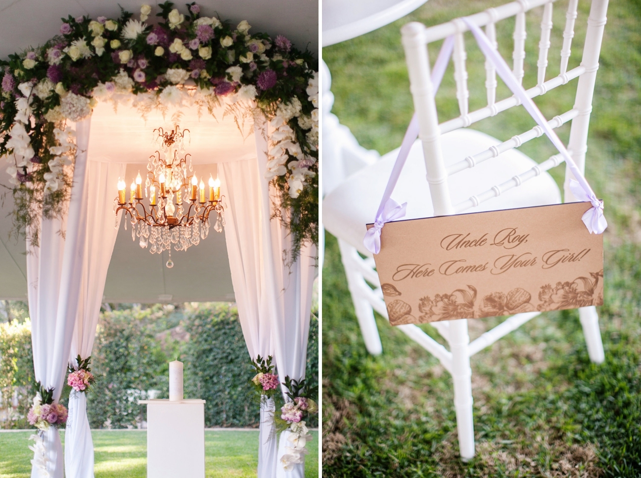 Luxurious Floral Wedding Ceremony Decor | Credit: Tyme Photography & Wedding Concepts