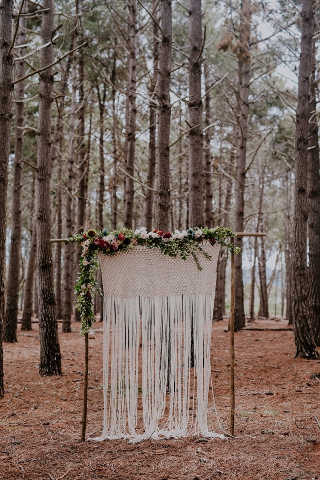 Macrame Wedding Arch | Credit: Lad & Lass Photography