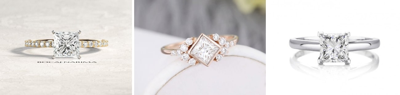 princess cut Engagement Rings from Etsy