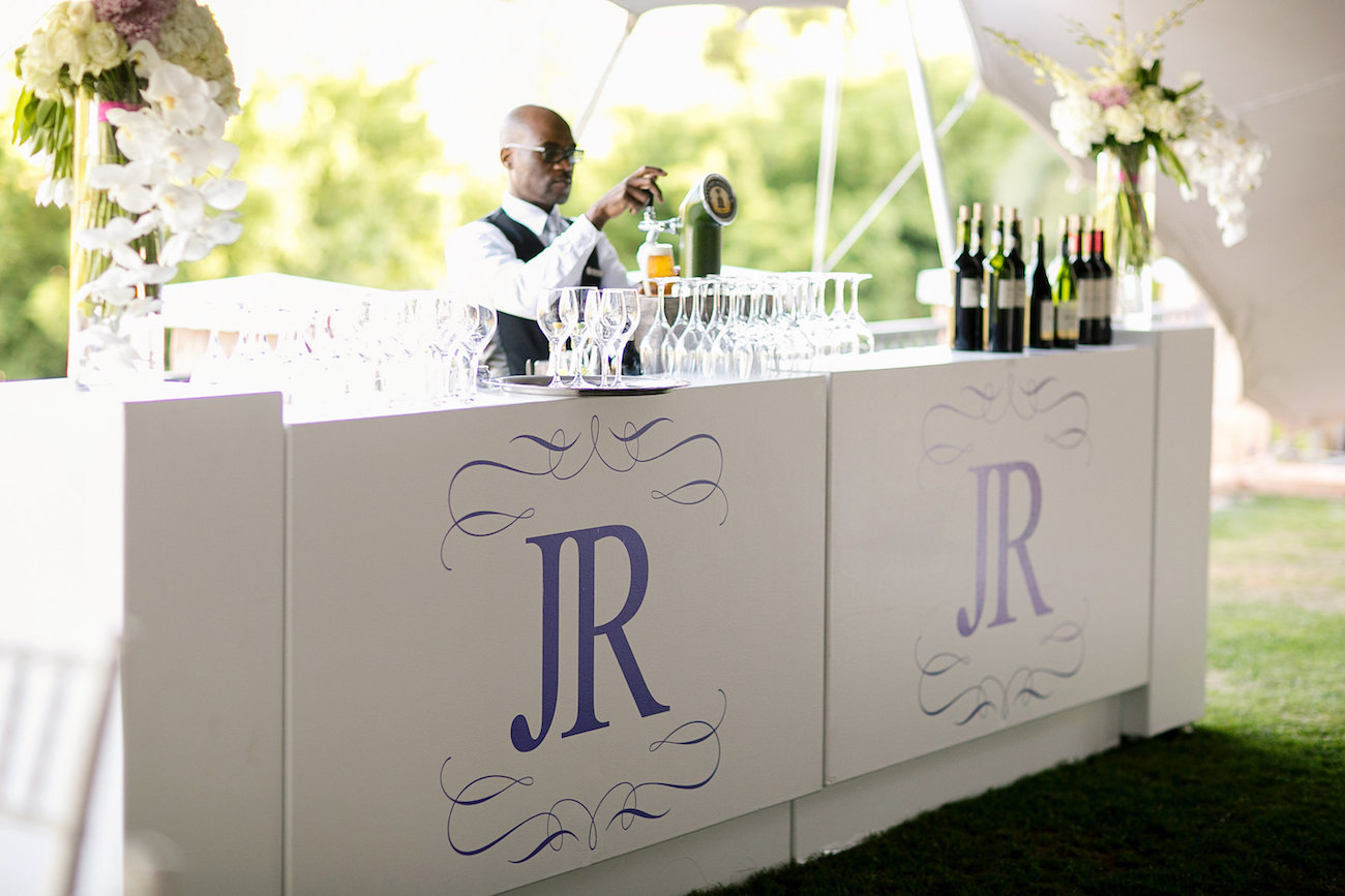 Wedding Bar with Monogram | Credit: Tyme Photography & Wedding Concepts