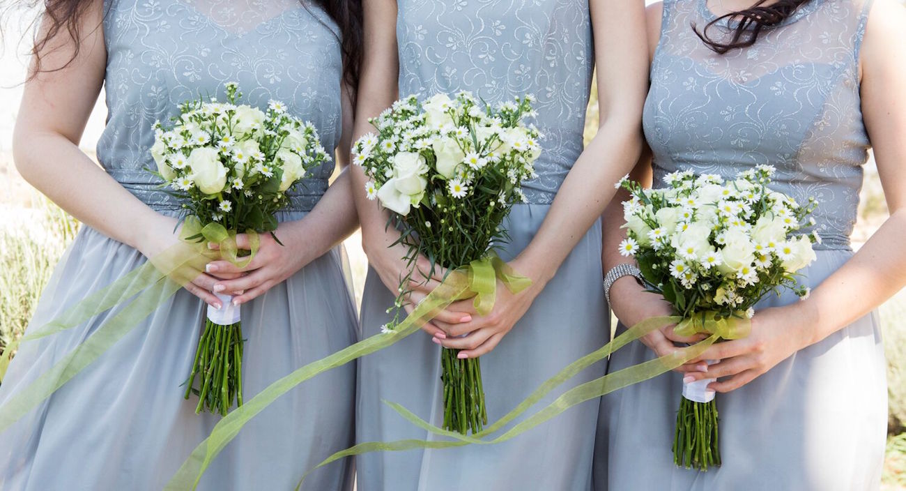 Grey Lace Bridesmaid Dresses | Image: Daniel West