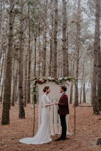 Woodland Wedding Ceremony | Credit: Lad & Lass Photography