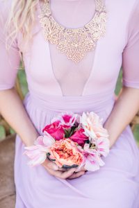 Pink Lace Bridesmaid or Wedding Dress | Credit: Jacoba Clothing/PhotoKru