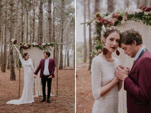 Forest Wedding Ceremony | Credit: Lad & Lass Photography