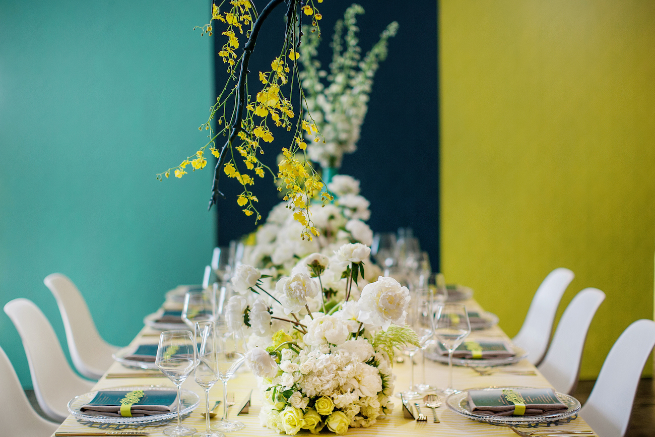 Summer Brights Wedding Tablescape | Credit: Wedding Concepts & Tyme Photography