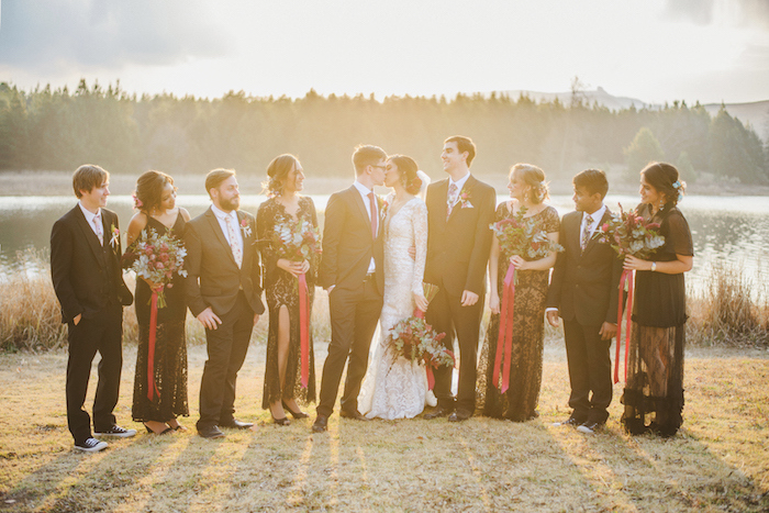 Sunset Bridal Party Portrait | Credit: Roxanne Davison