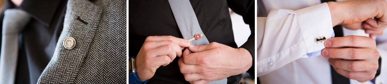 Superhero Groomsmen Accessories | Image: Daniel West