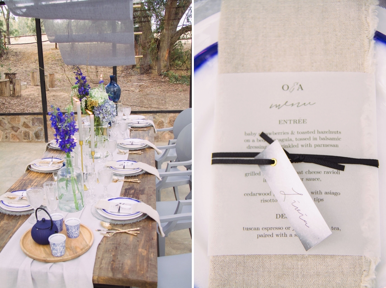 Indigo & Grey Rustic Wedding Inspiration | Credit: Dust & Dreams Photography