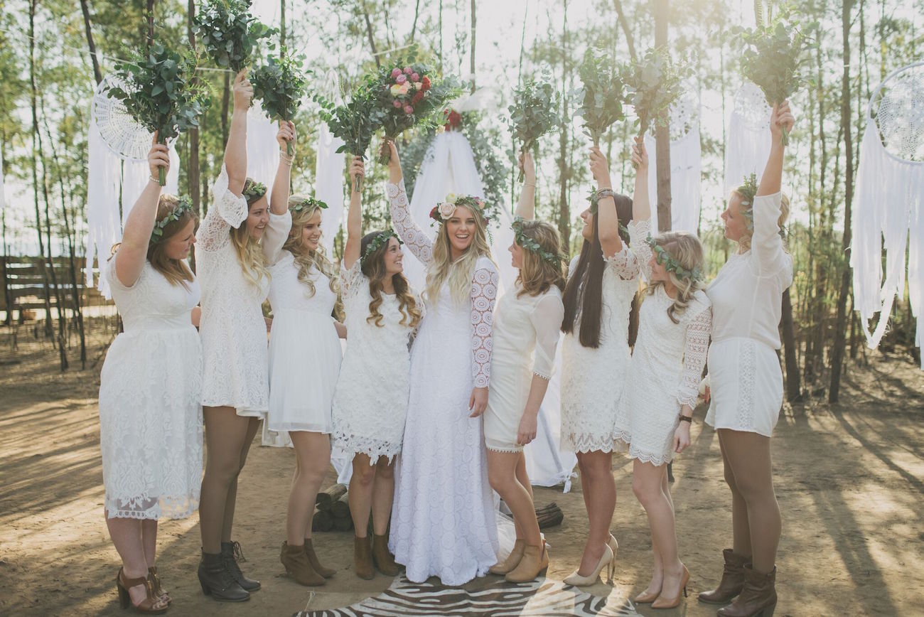 Boho Bridesmaids | Credit: Vicky Bergallo