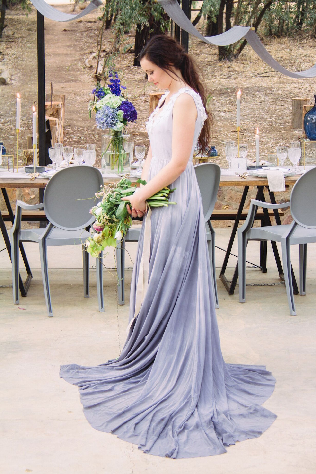 Blue Ombre Wedding Dress | Credit: Dust & Dreams Photography