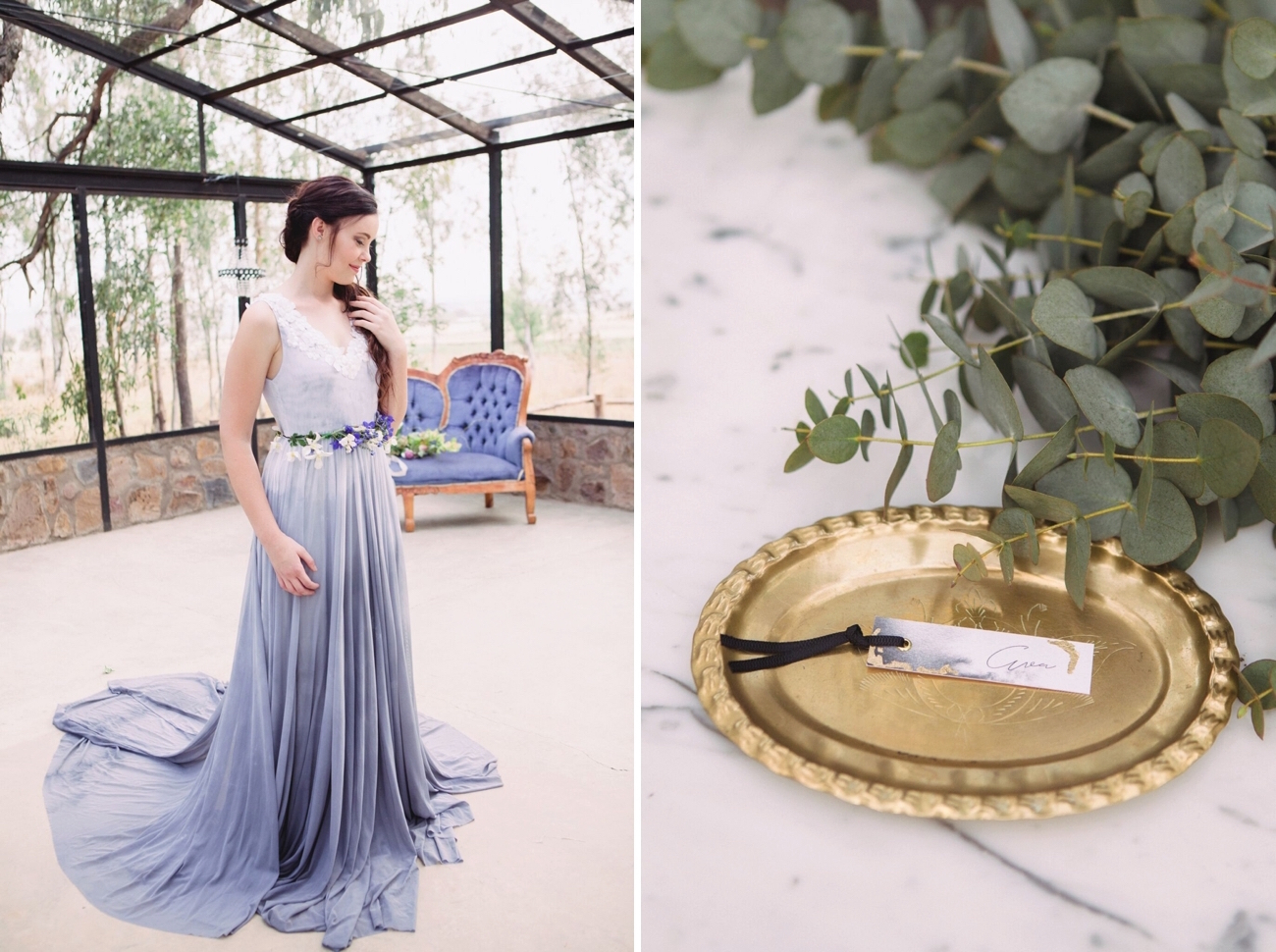 Indigo & Grey Rustic Wedding Inspiration | Credit: Dust & Dreams Photography