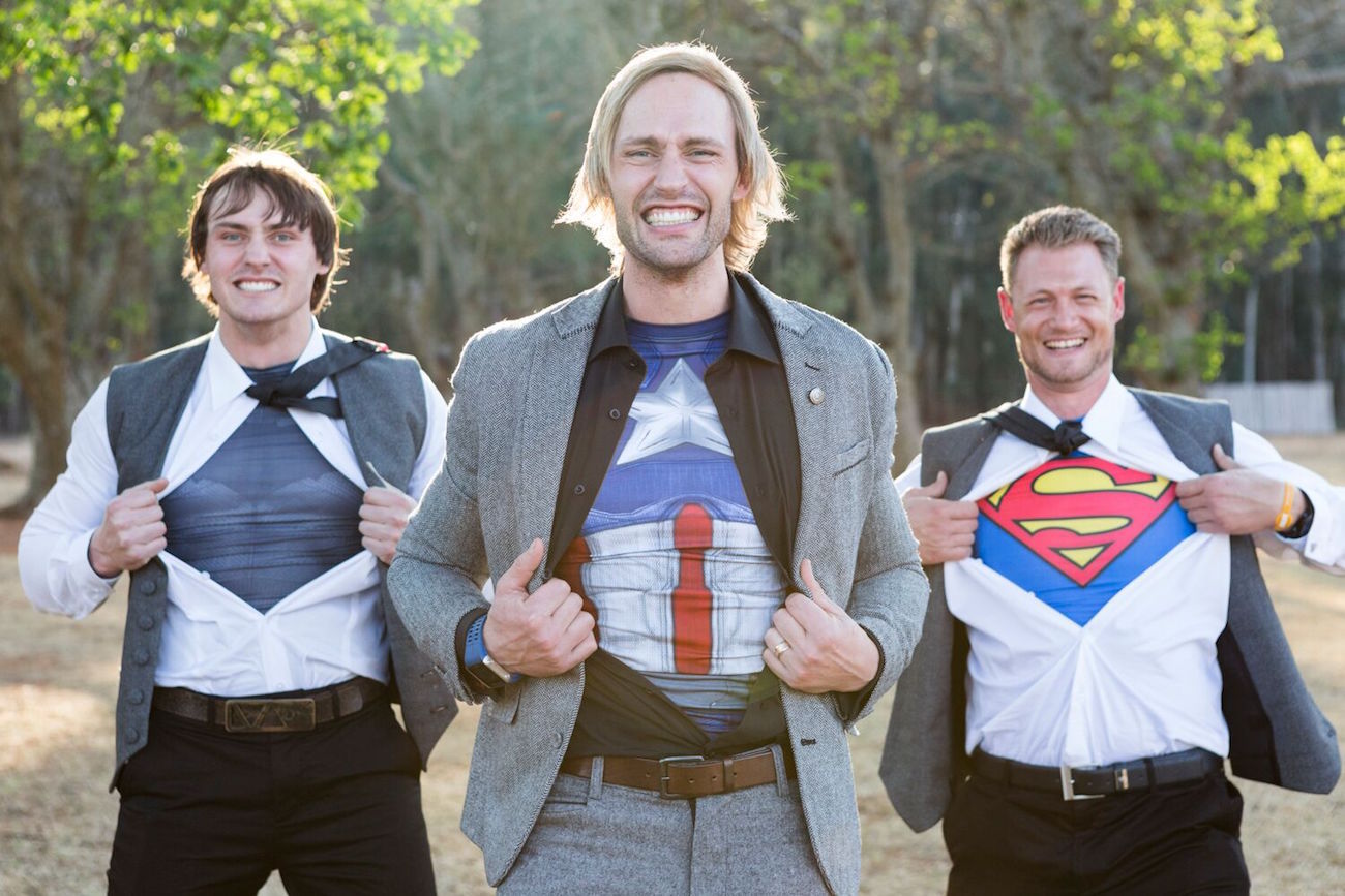 Superhero Groomsmen | Image: Daniel West