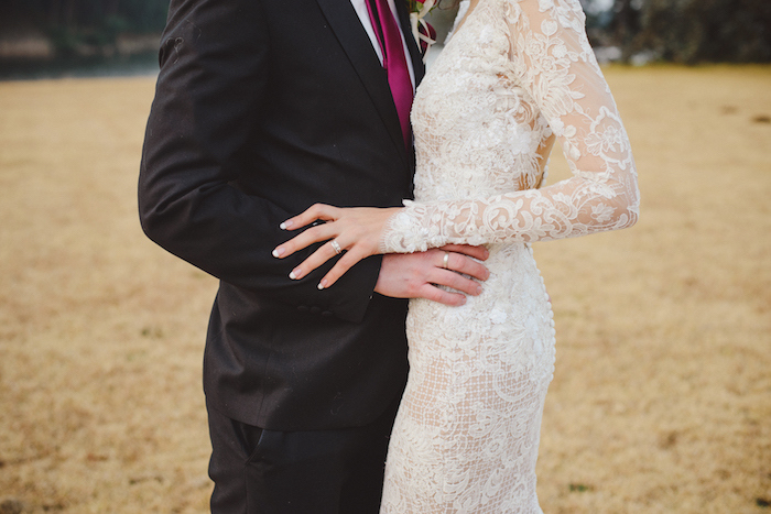 Lace Sleeve Wedding Dress | Credit: Roxanne Davison