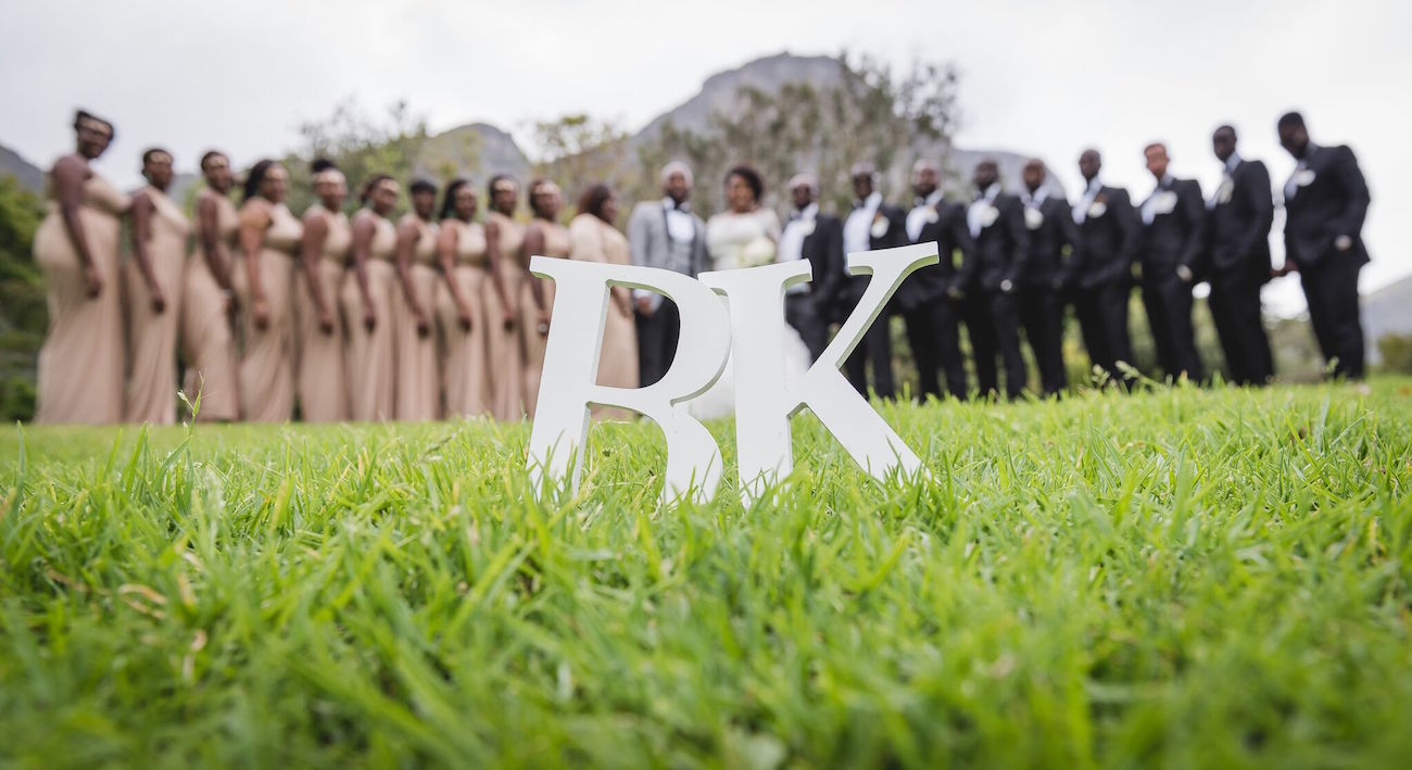 Monogram Letters Bridal Party Shot | Image: Daryl Glass