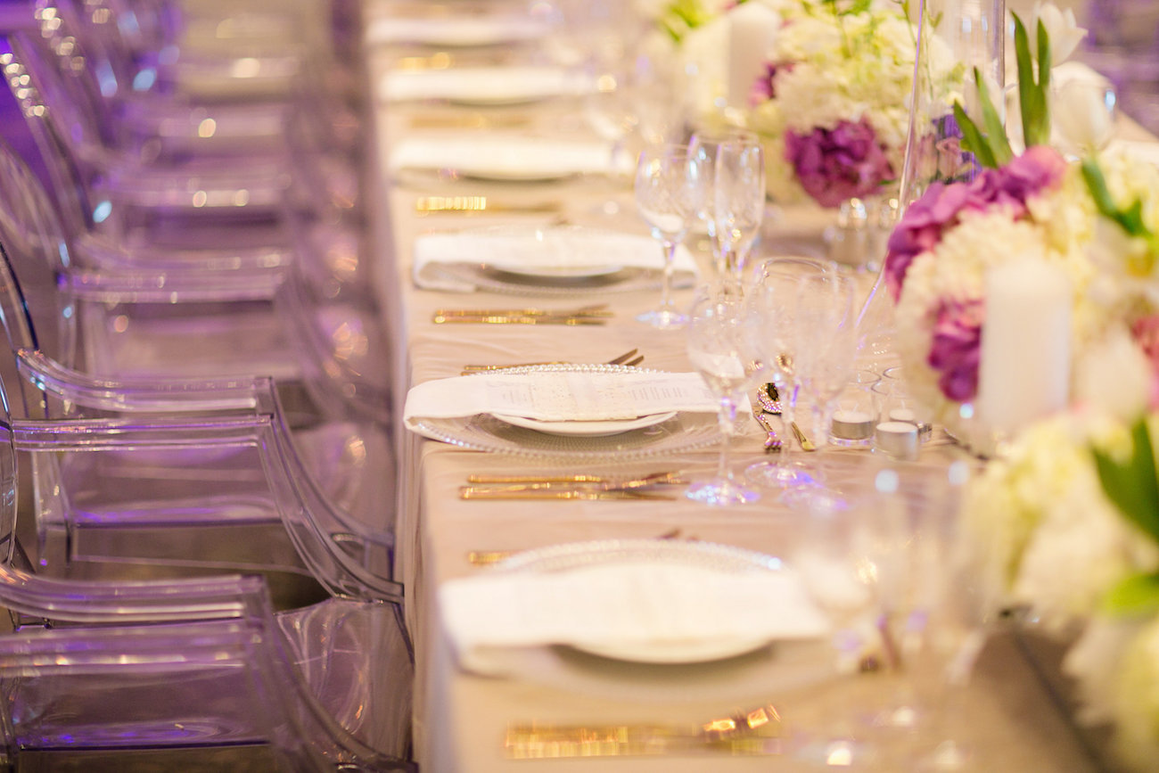 Tablescape with Gold Flatware | Credit: Tyme Photography & Wedding Concepts