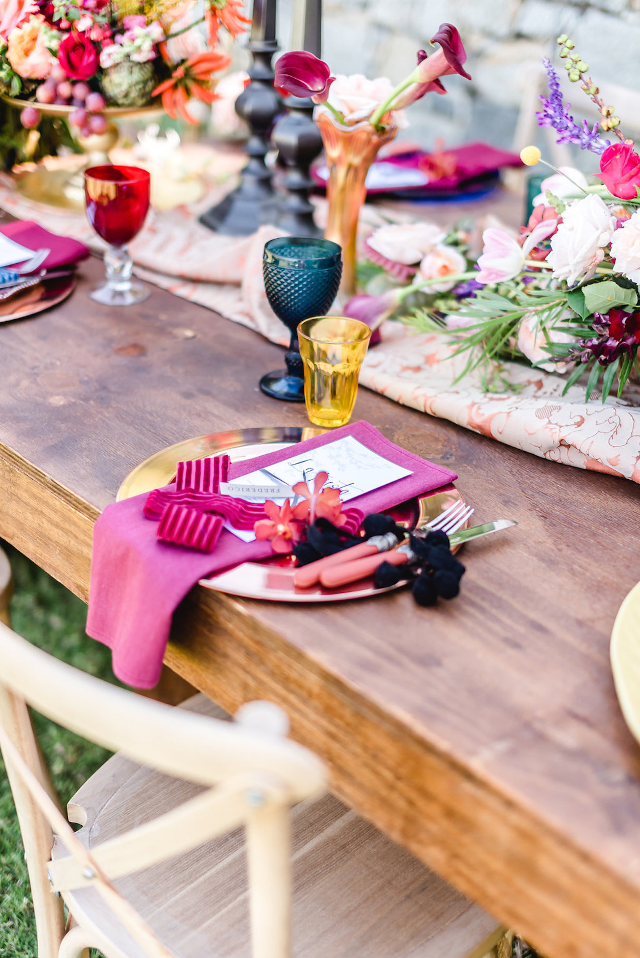 Colorful Table Setting | Credit: Jacoba Clothing/PhotoKru