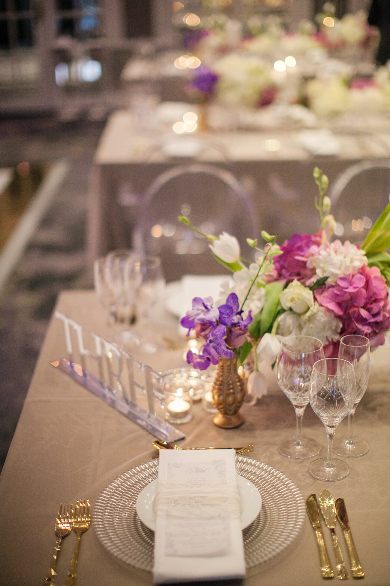 Laser Cut Acrylic Table Number | Credit: Tyme Photography & Wedding Concepts