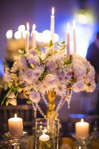 Opulent Ballroom Wedding Centerpiece | Image: Daryl Glass