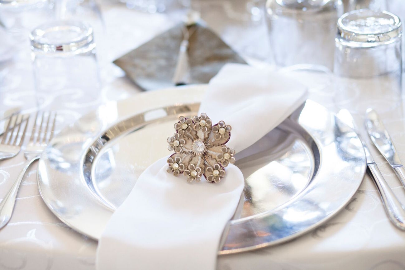 White & Silver Place Setting | Image: Daniel West
