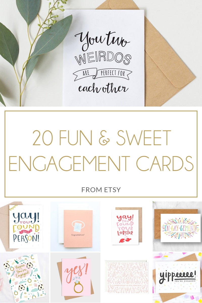 20 Super Fun & Sweet Engagement Cards from Etsy | SouthBound Bride