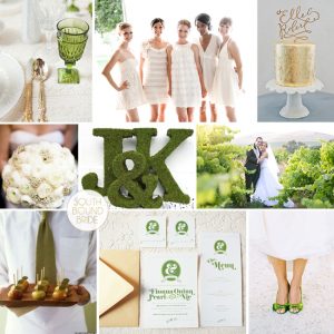 Pantone Greenery Inspiration Board: Greenery & Gold | SouthBound Bride