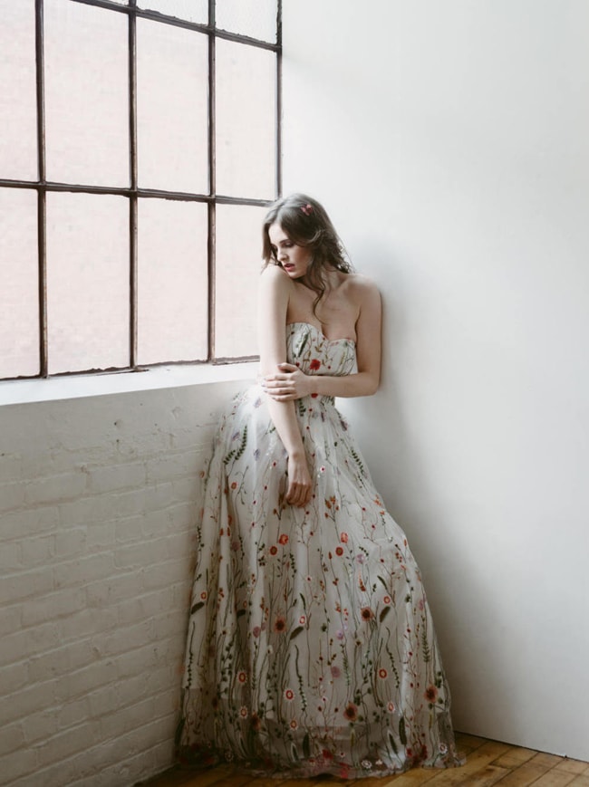 Embroidered Floral Wedding Dresses