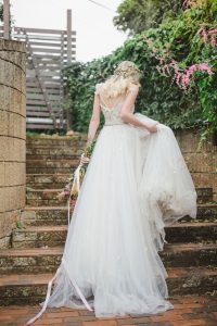 Tulle & Lace Wedding Dress | Credit: Oh Happy Day & Roxanne Davison